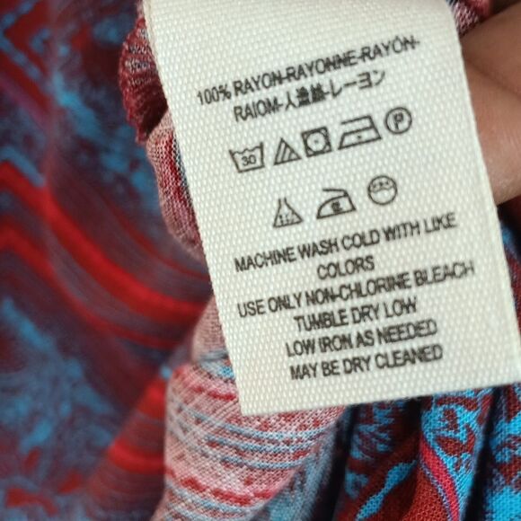 Free People Walking On A Dream Long Sleeve Geo Floral Print Tunic Sz S Boho Chic - Picture 14 of 14